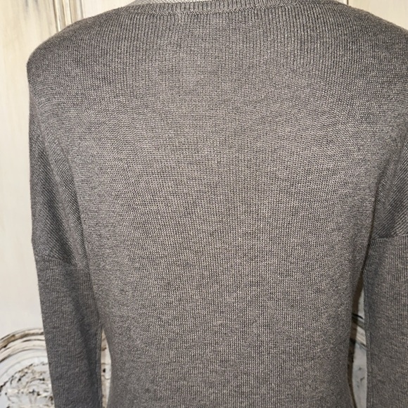 Bella Luxx Los Angeles Gray Cashmere Blend Sweater Dress Minimalist Neutral - Picture 11 of 13